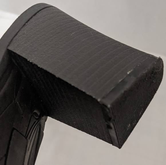 SO Womens Catfish Block Heeled Ankle Strap Sandals Studded Sz 8 Black Whimsigoth - Picture 8 of 10